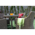 Hot trendy UV resistance Wicker PE Rattan Dining set table and 4 chairs Outdoor Furniture